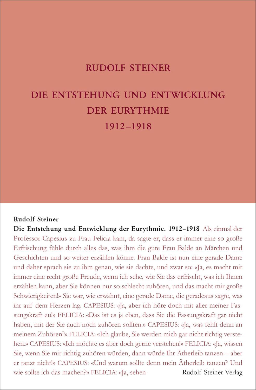 Cover: 9783727427763 | Die Entstehung und Entwicklung der Eurythmie 1912-1918 | Steiner