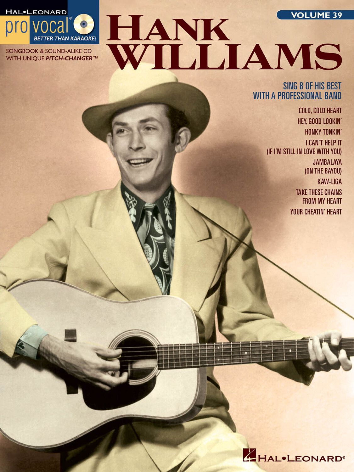 Cover: 884088218461 | Hank Williams | Pro Vocal Men's Edition Volume 39 | Pro Vocal
