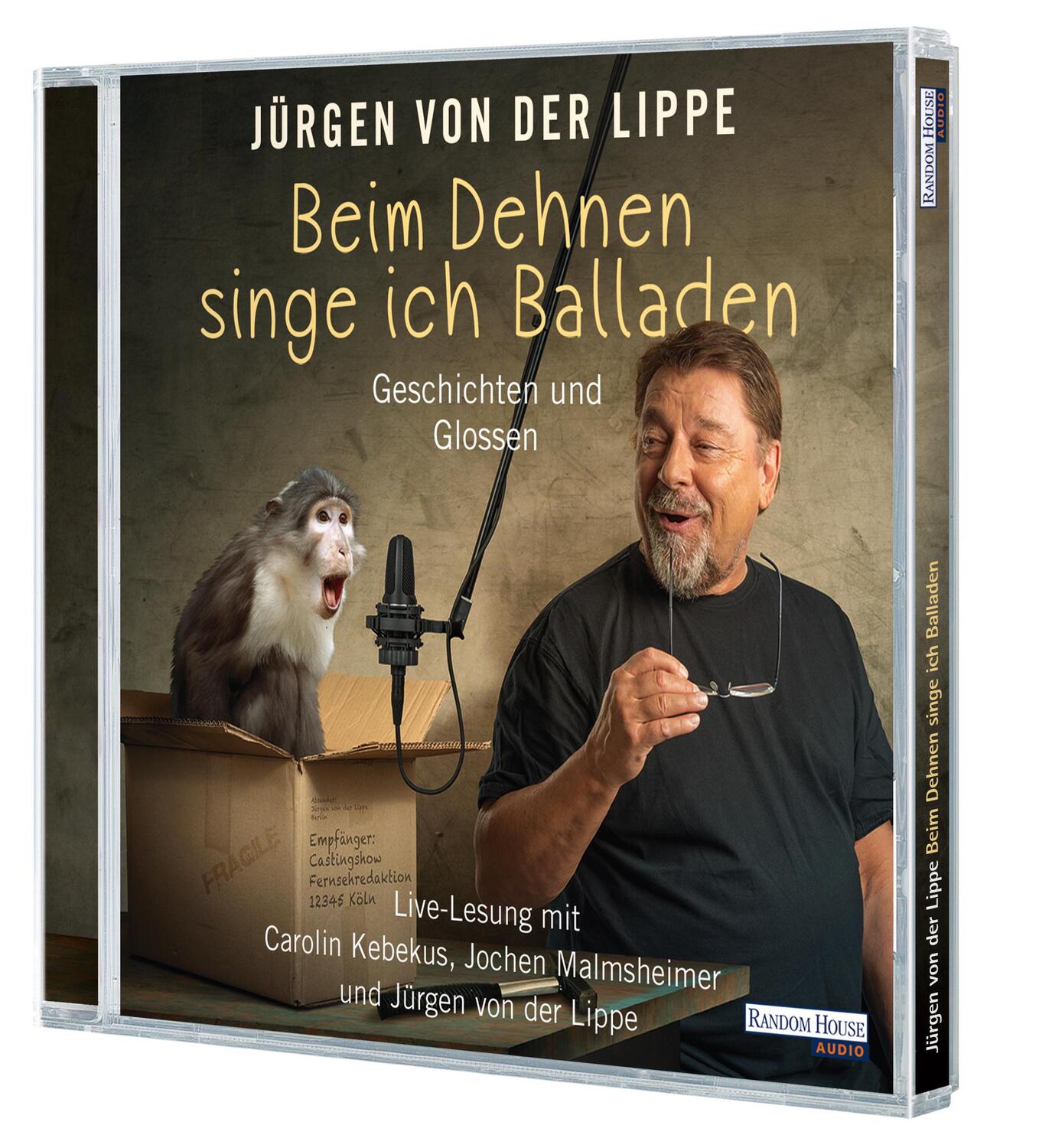 Bild: 9783837129717 | Beim Dehnen singe ich Balladen | Geschichten und Glossen | Lippe | CD