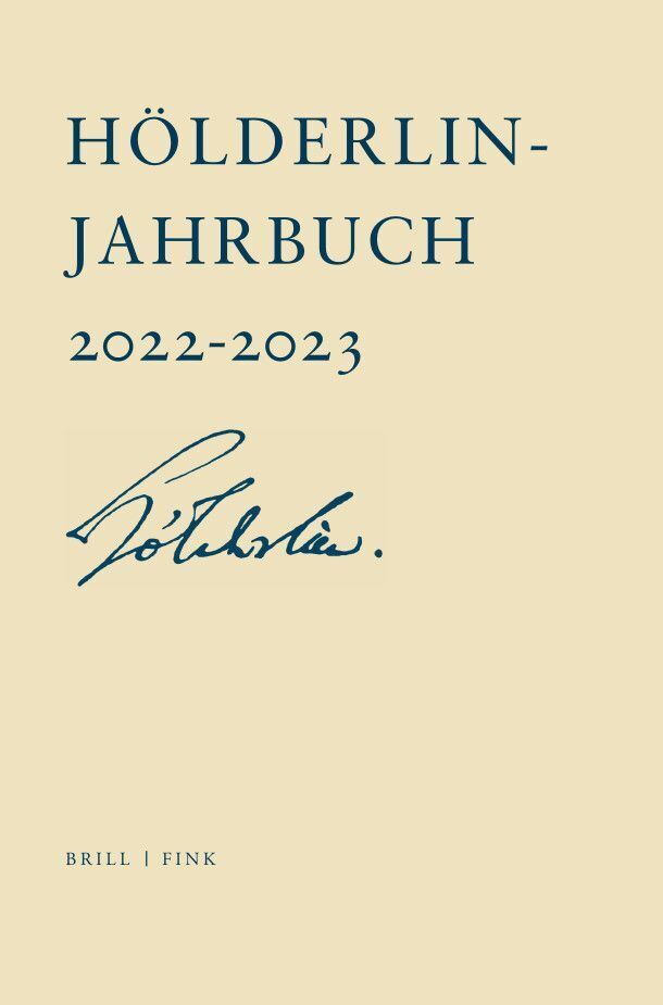 Cover: 9783770568796 | Hölderlin-Jahrbuch | Dreiundvierzigster Band 2022-2023 | Taschenbuch