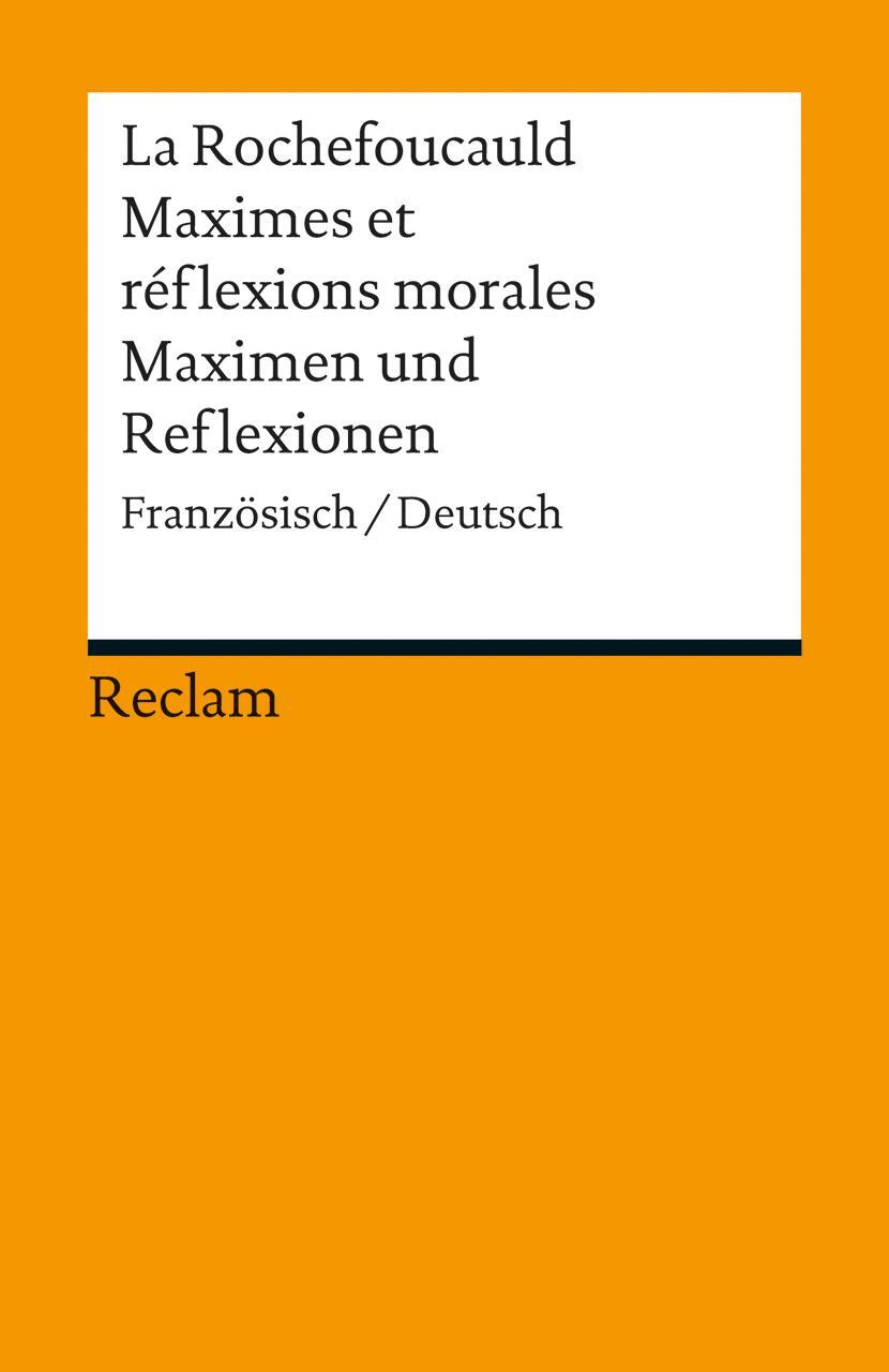 Cover: 9783150188774 | Maximes et réflexions morales / Maximen und Reflexionen | Taschenbuch