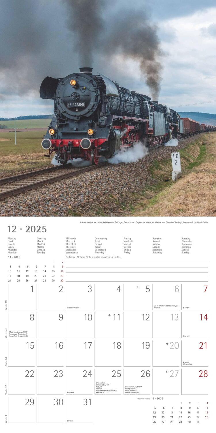 Bild: 4251732340971 | Dampfloks 2025 - Broschürenkalender 30x30 cm (30x60 geöffnet) -...