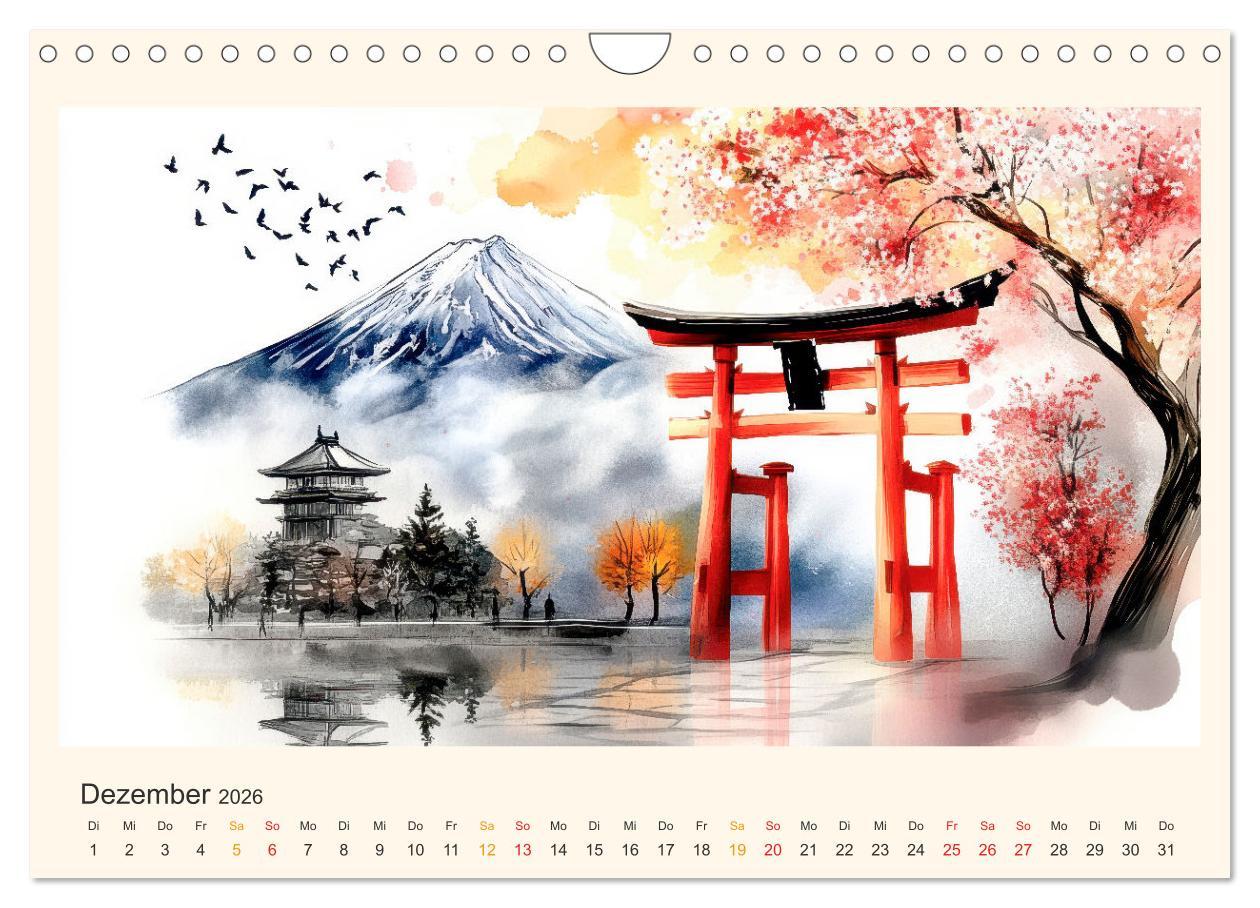 Bild: 9783457251249 | Japan - die Farben der Tradition (Wandkalender 2026 DIN A4 quer),...