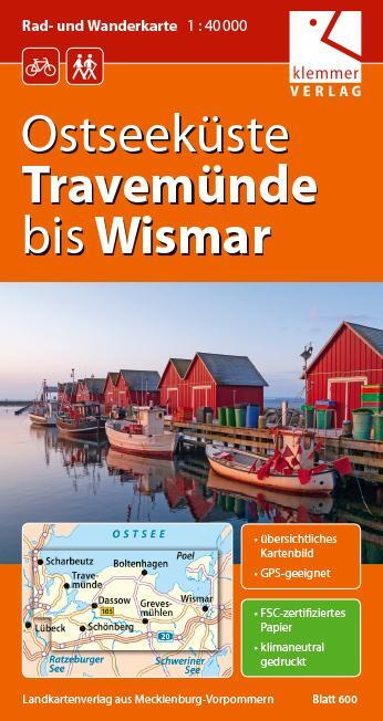 Cover: 9783940175236 | Ostseeküste Travemünde bis Wismar Rad- und Wanderkarte 1 : 40 000