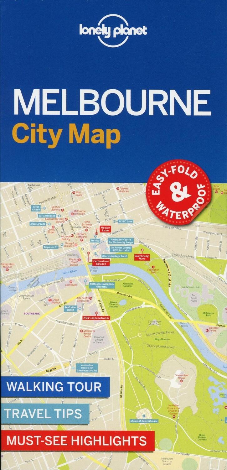 Cover: 9781786575029 | Melbourne City Map | City Map | Lonely Planet | Stück | 2 S. | 2017