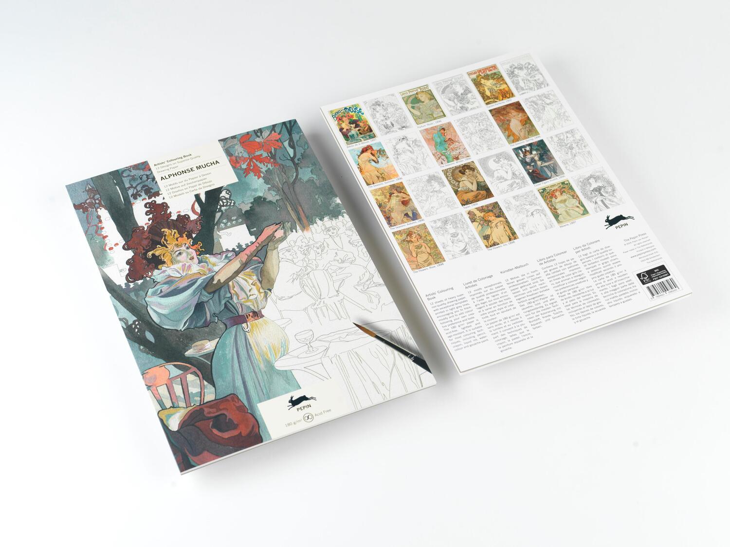 Cover: 9789460098260 | Alphonse Mucha | Artists' Colouring Book | Pepin Van Roojen | Buch
