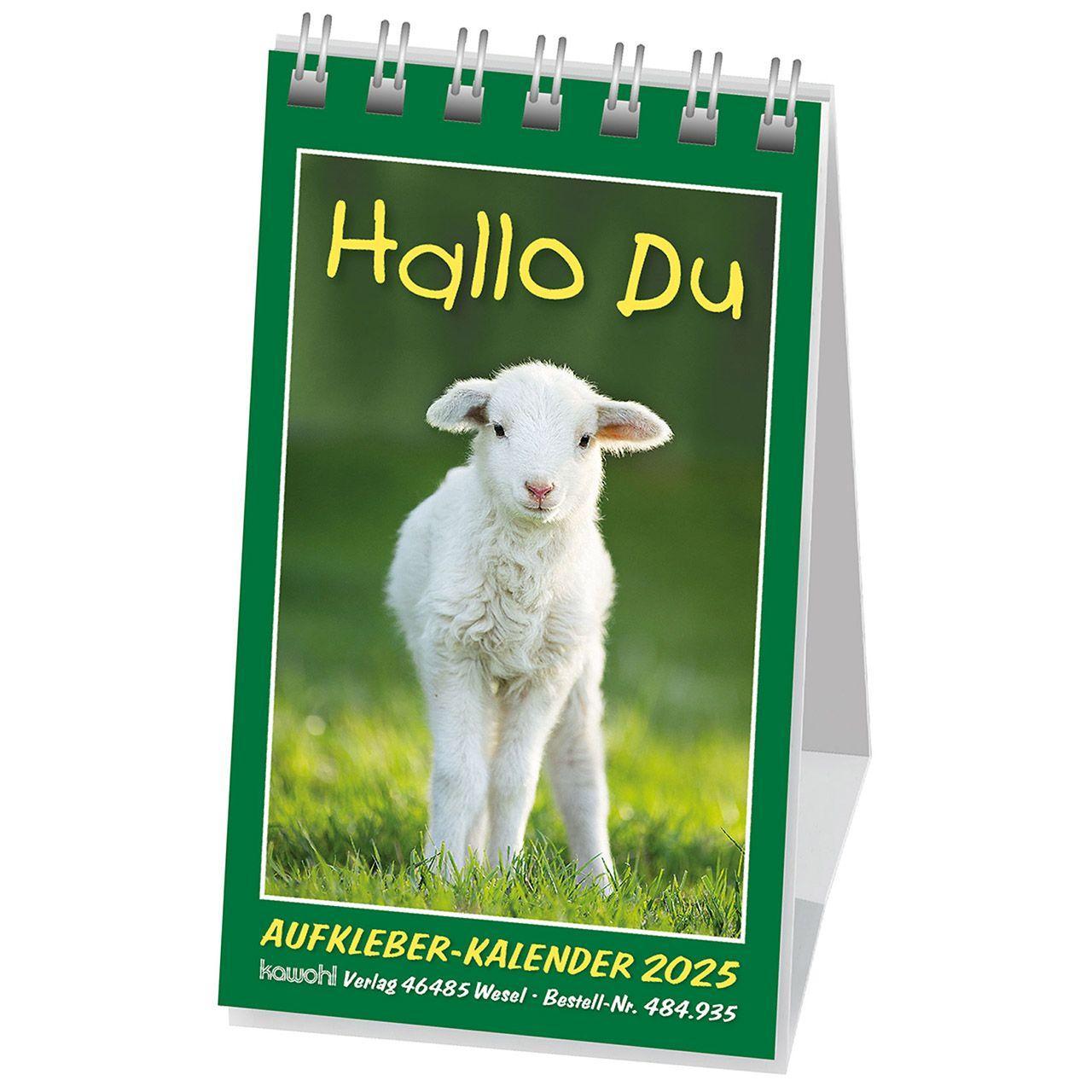 Cover: 9783754893555 | Hallo Du 2025 | Mini-Aufkleber-Kalender, Maße (B/H): 6 x 11 cm | 14 S.