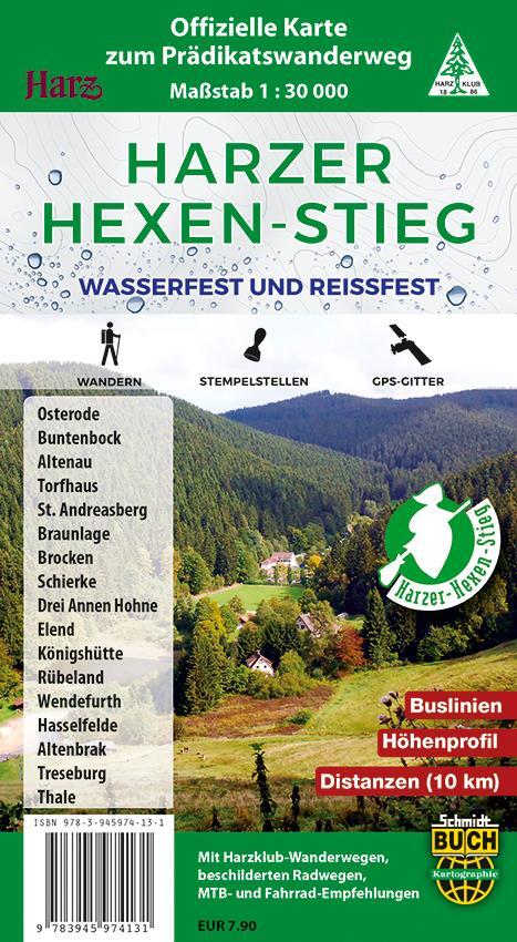Cover: 9783945974131 | Harzer Hexen-Stieg | (Land-)Karte | wasserfest und reißfest | Deutsch