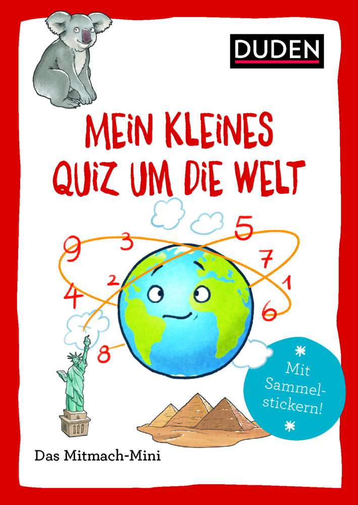 Cover: 9783411853212 | Meine kleines Quiz um die Welt | Mit Sammelstickern! | Dudenredaktion