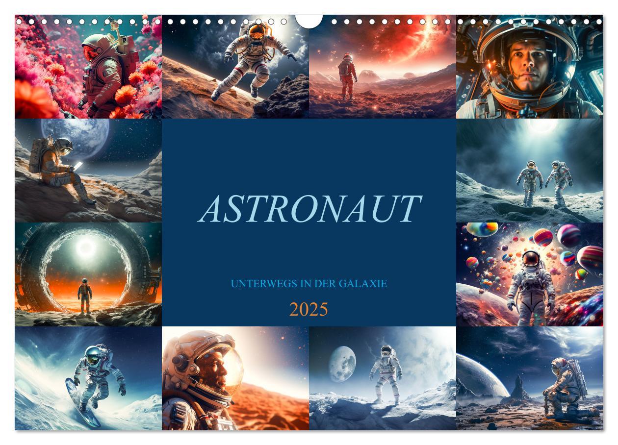 Cover: 9783383773983 | Astronaut - Unterwegs in der Galaxie (Wandkalender 2025 DIN A3...