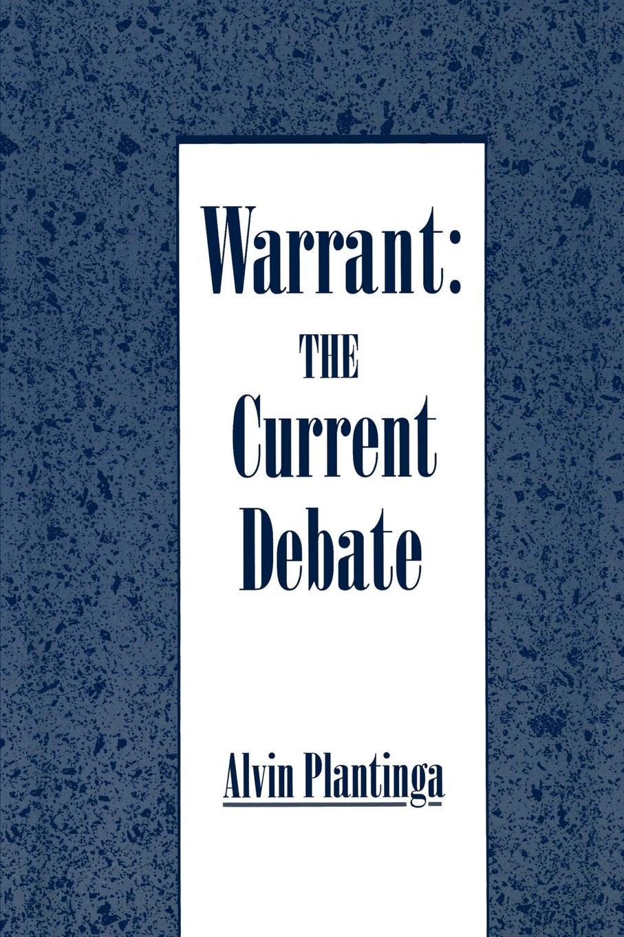 Cover: 9780195078626 | Warrant | The Current Debate | Alvin Plantinga | Taschenbuch | 1992