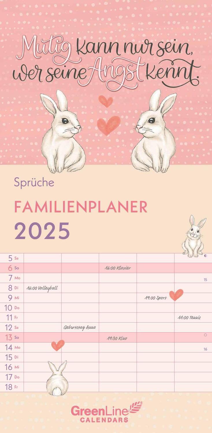 Cover: 4002725981707 | GreenLine Sprüche 2025 Familienplaner -Wandkalender -...