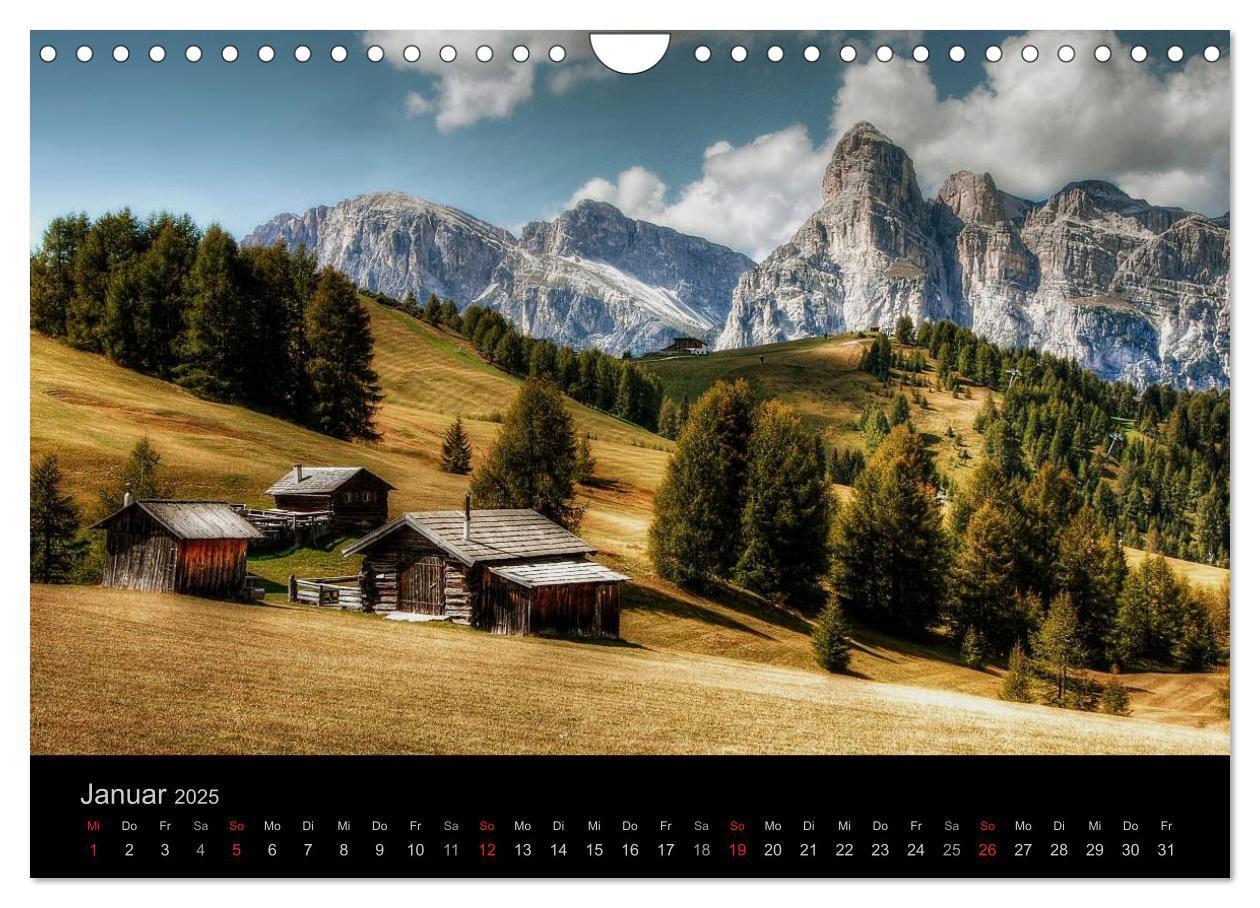 Bild: 9783435808915 | Mystische Dolomiten (Wandkalender 2025 DIN A4 quer), CALVENDO...