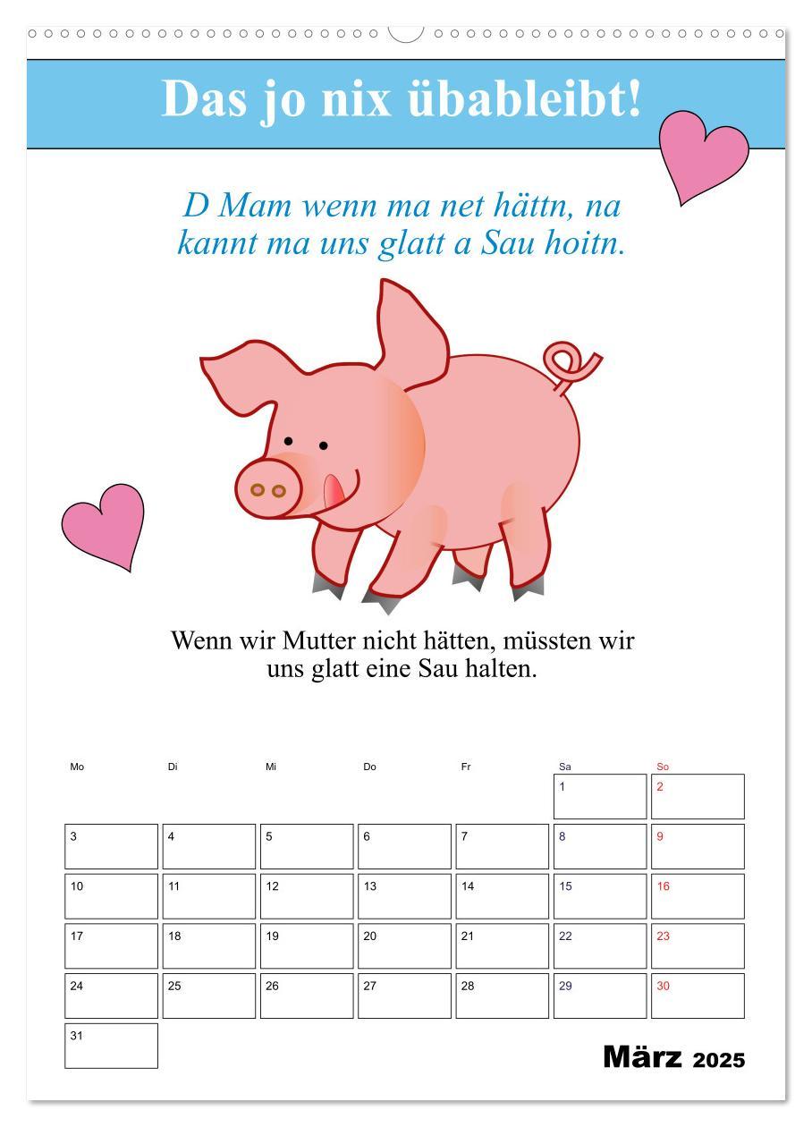 Bild: 9783457038918 | So a Schmarrn! Bairische Mundart (Wandkalender 2025 DIN A2 hoch),...