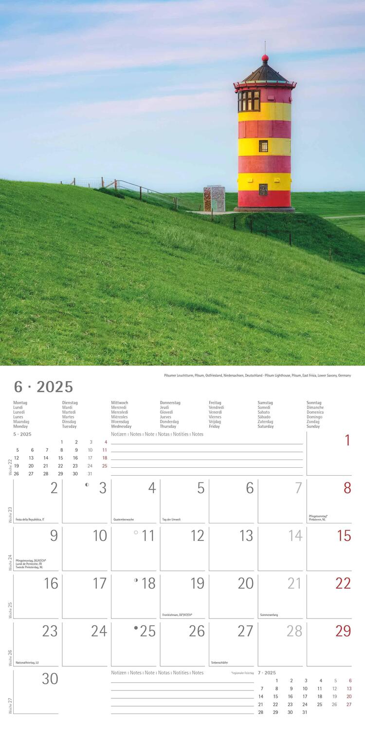 Bild: 4251732343071 | Leuchttürme 2025 - Broschürenkalender 30x30 cm (30x60 geöffnet) -...