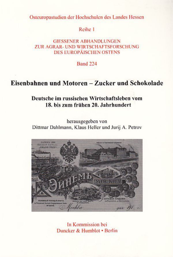 Cover: 9783428118090 | Eisenbahnen und Motoren - Zucker und Schokolade. | Dahlmann (u. a.)