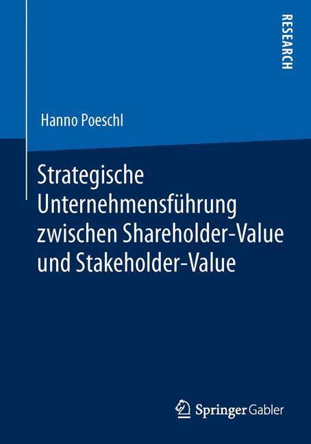 Cover: 9783834940926 | Strategische Unternehmensführung zwischen Shareholder-Value und...