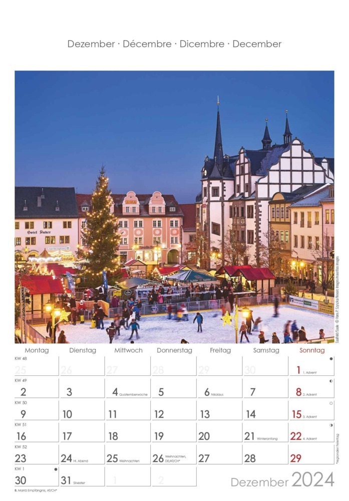 Bild: 4251732334994 | Thüringen 2024 - Bild-Kalender 23,7x34 cm - Regional-Kalender -...