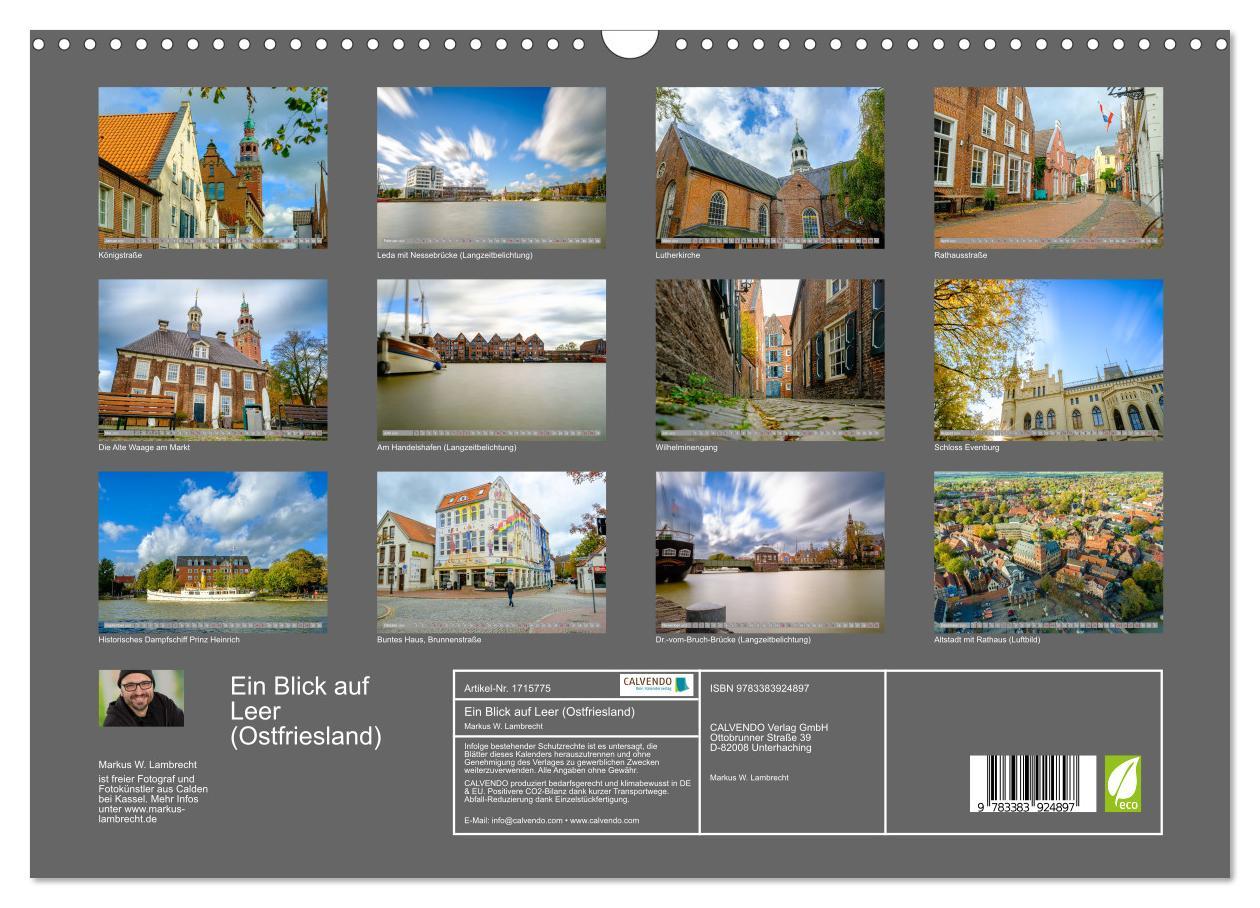 Bild: 9783383924897 | Ein Blick auf Leer (Ostfriesland) (Wandkalender 2025 DIN A3 quer),...