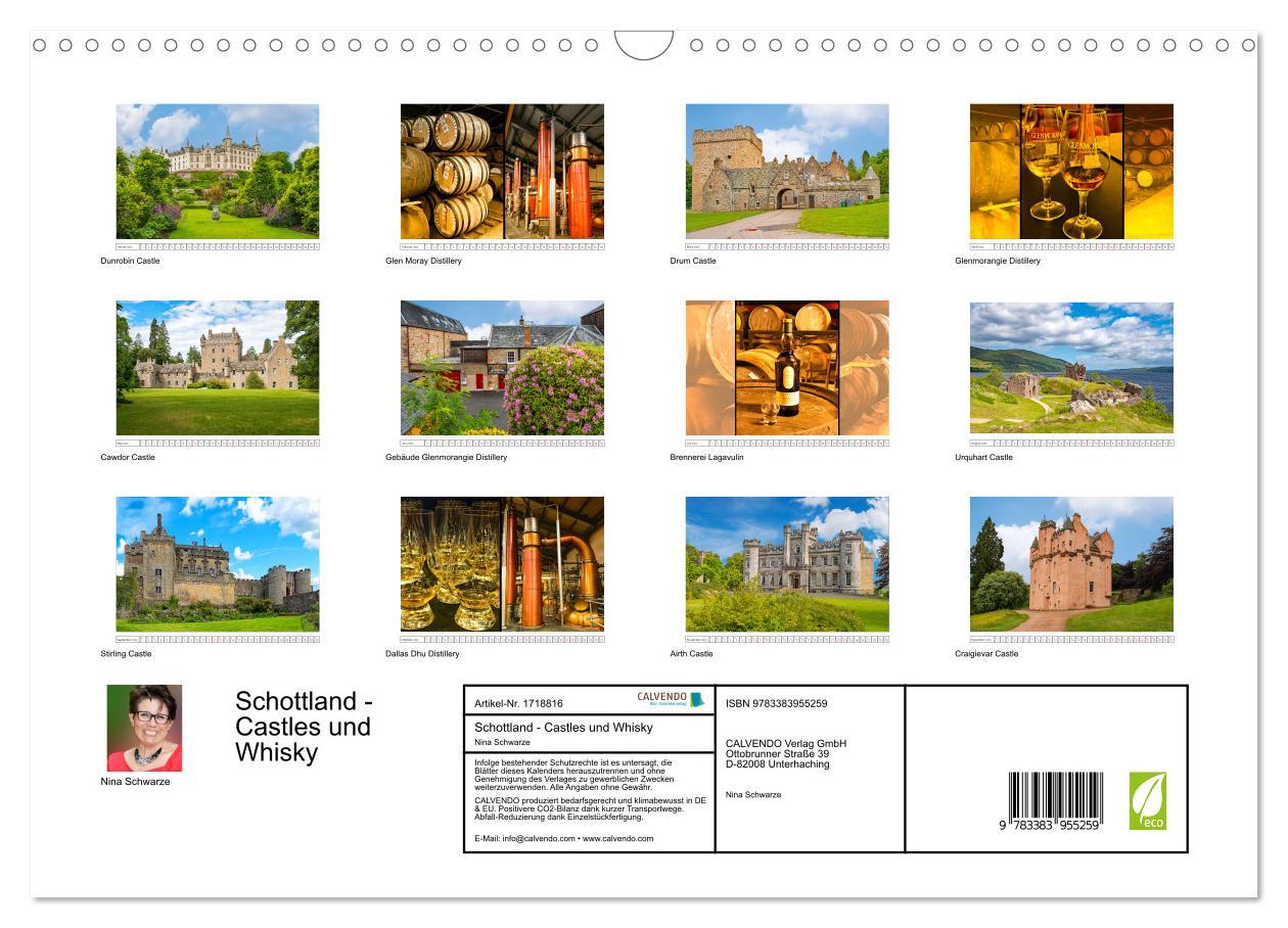 Bild: 9783383955259 | Schottland - Castles und Whisky (Wandkalender 2025 DIN A3 quer),...