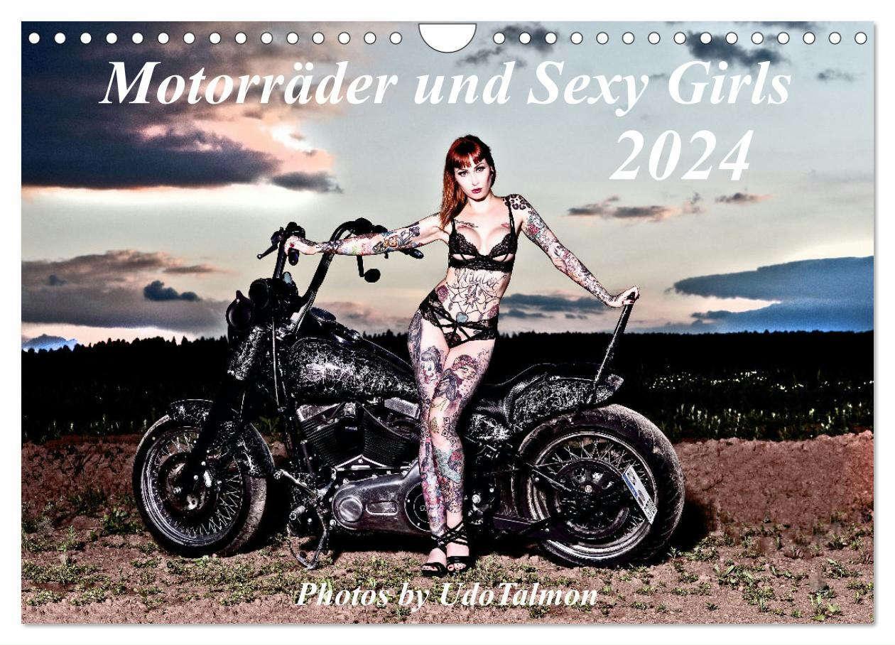 Cover: 9783675626096 | Motorräder und Sexy Girls (Wandkalender 2024 DIN A4 quer), CALVENDO...