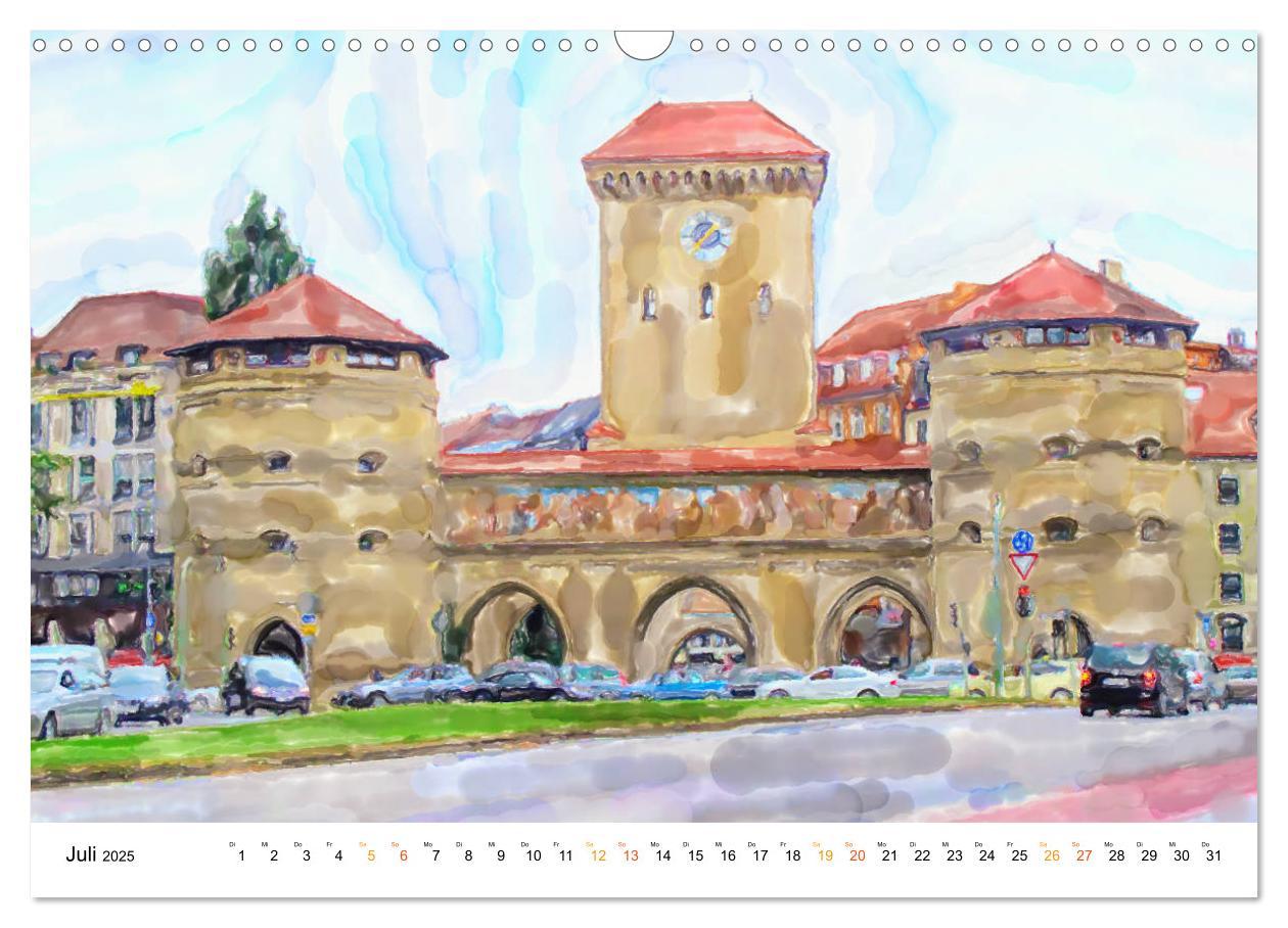 Bild: 9783435166015 | München - Bayerns Landeshauptstadt in Aquarellfarben (Wandkalender...