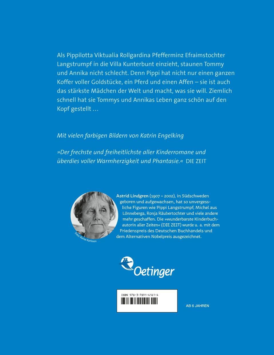 Rückseite: 9783789141614 | Pippi Langstrumpf (farbig) | Astrid Lindgren | Buch | 142 S. | Deutsch