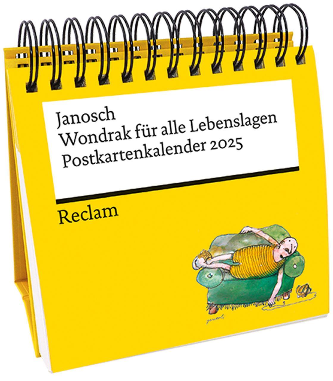 Cover: 9783150950241 | Janosch: 'Wondrak für alle Lebenslagen' (Postkartenkalender 2025)...