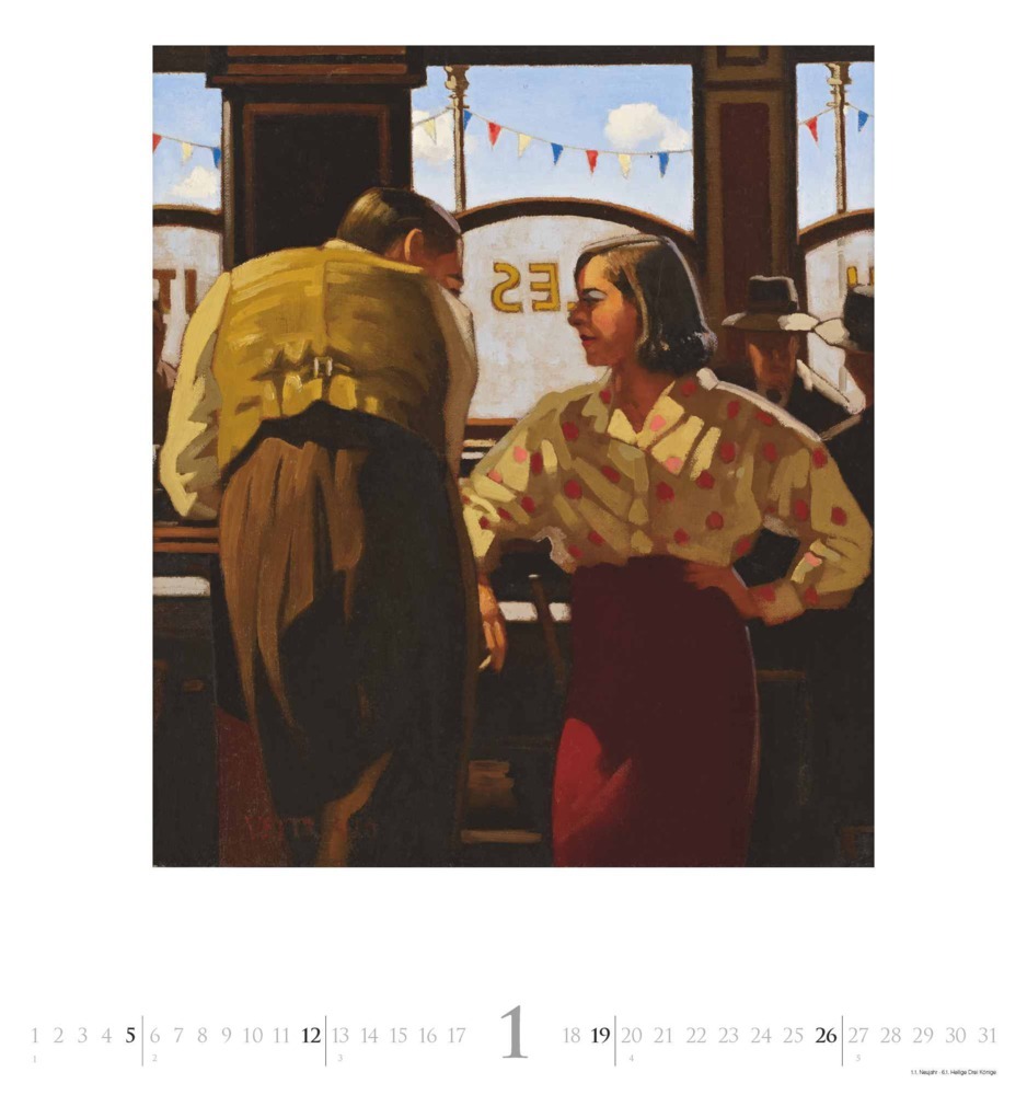 Bild: 4250809653228 | DUMONT - Jack Vettriano 2025 Wandkalender, 45x48cm, Kunstkalender...