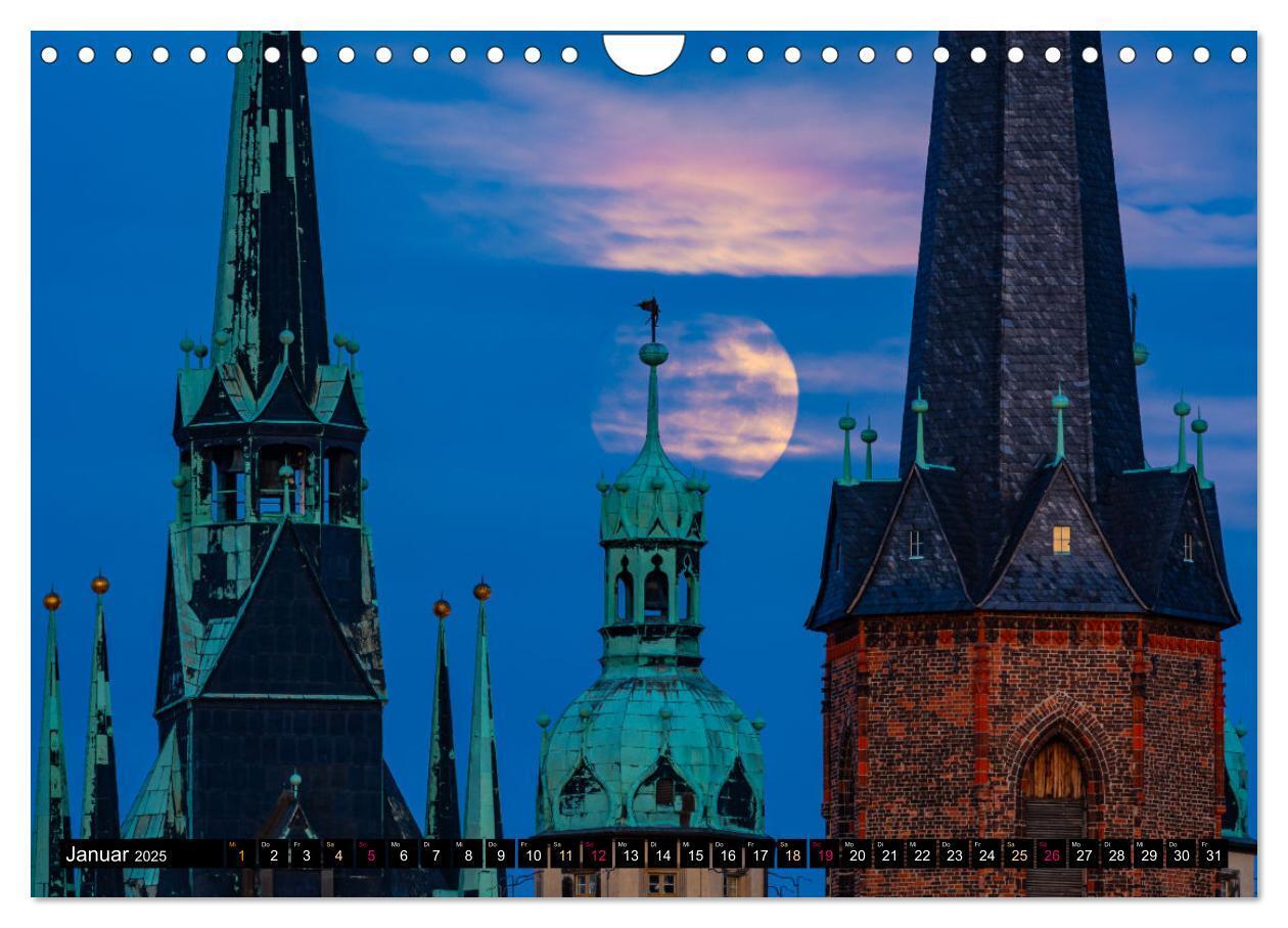 Bild: 9783435215119 | Halle-Luna - Mondsüchtig in Halle-Saale (Wandkalender 2025 DIN A4...