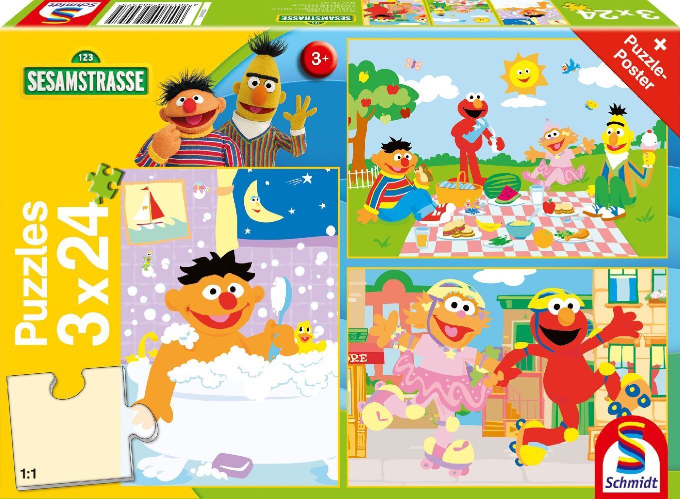 Cover: 4001504564575 | Sachen machen, 3x24 Teile | Kinderpuzzle Sesamstraße | Spiel | Deutsch