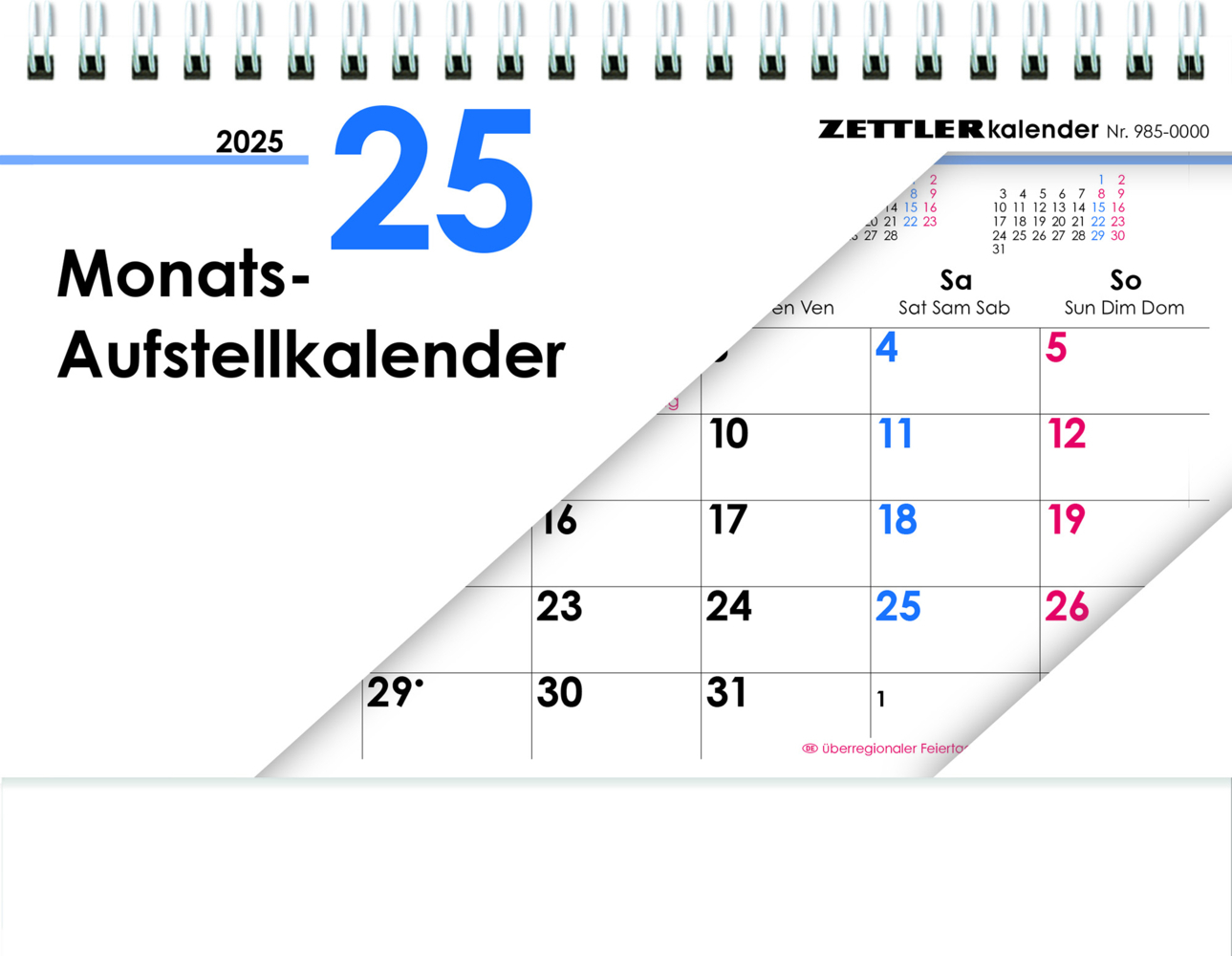 Cover: 4006928026289 | Monats-Aufstellkalender 2025 - 20x15 cm - 1 Monat auf 1 Seite -...