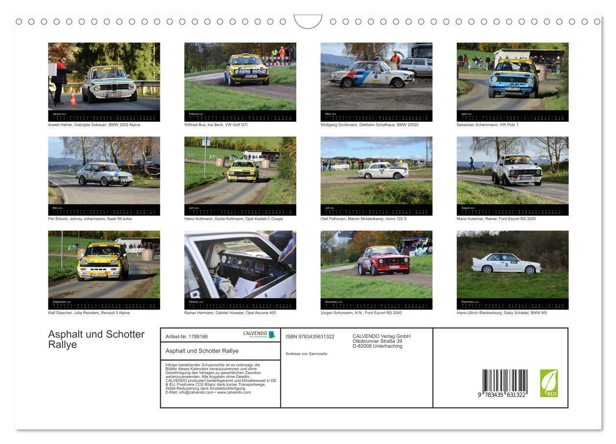 Bild: 9783435631322 | Asphalt und Schotter Rallye (Wandkalender 2025 DIN A3 quer),...