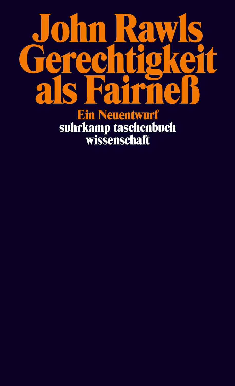 Cover: 9783518294048 | Gerechtigkeit als Fairneß | ein Neuentwurf | John Rawls | Taschenbuch