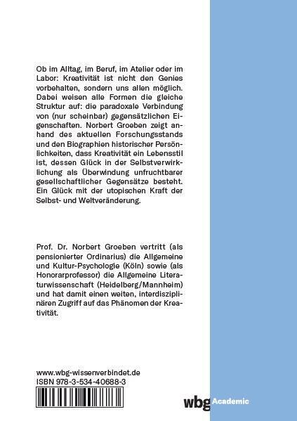 Rückseite: 9783534406883 | Kleines Kreativitäts-Kompendium | Norbert Groeben | Taschenbuch | 2022