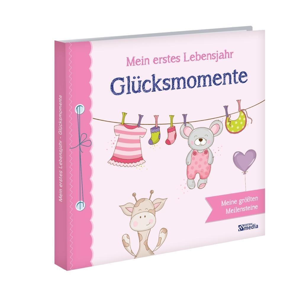 Cover: 4019393986699 | Babyalbum: Mein erstes Lebensjahr - Glücksmomente. Rosa | Buch | 2020