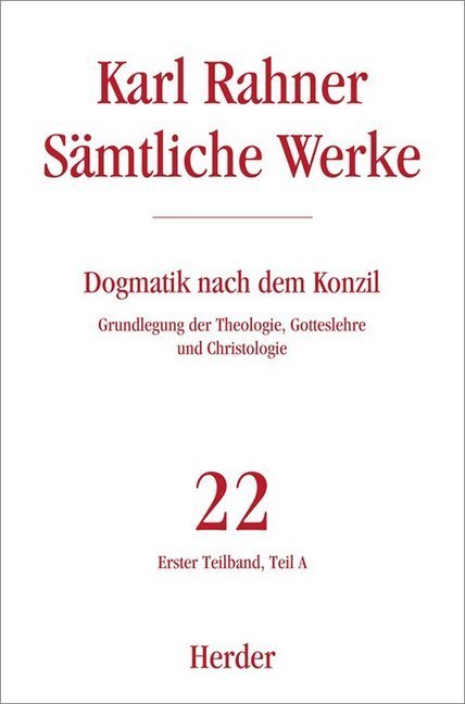 Cover: 9783451237225 | Karl Rahner Sämtliche Werke. Tl.1A | Michael Hauber (u. a.) | Buch