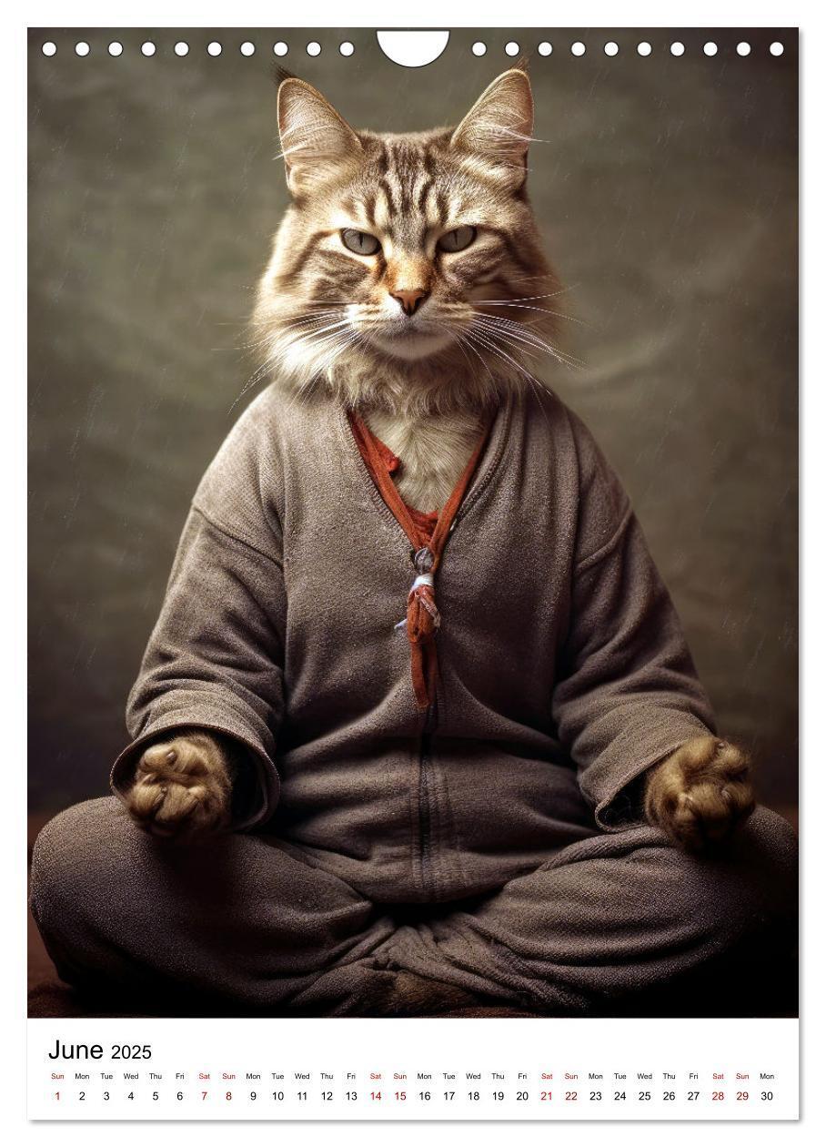 Bild: 9781325998203 | Meow Yoga (Wall Calendar 2025 DIN A4 portrait), CALVENDO 12 Month...