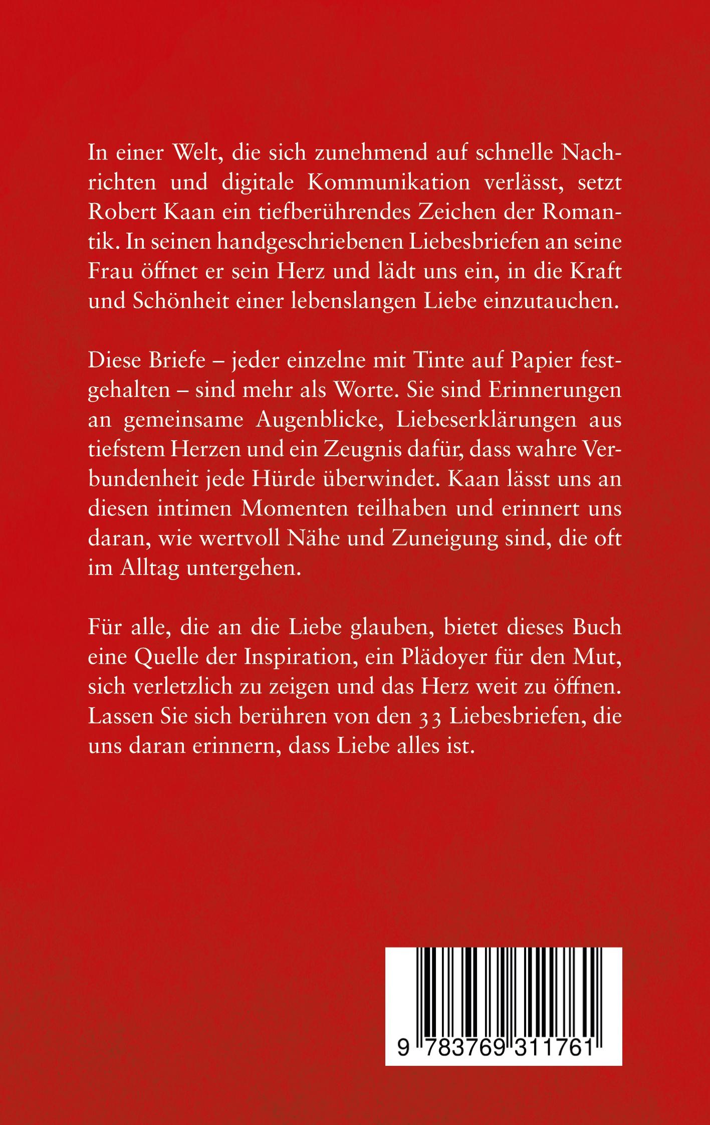 Rückseite: 9783769311761 | 33 Liebesbriefe an meine Frau | Robert Kaan | Taschenbuch | 72 S.