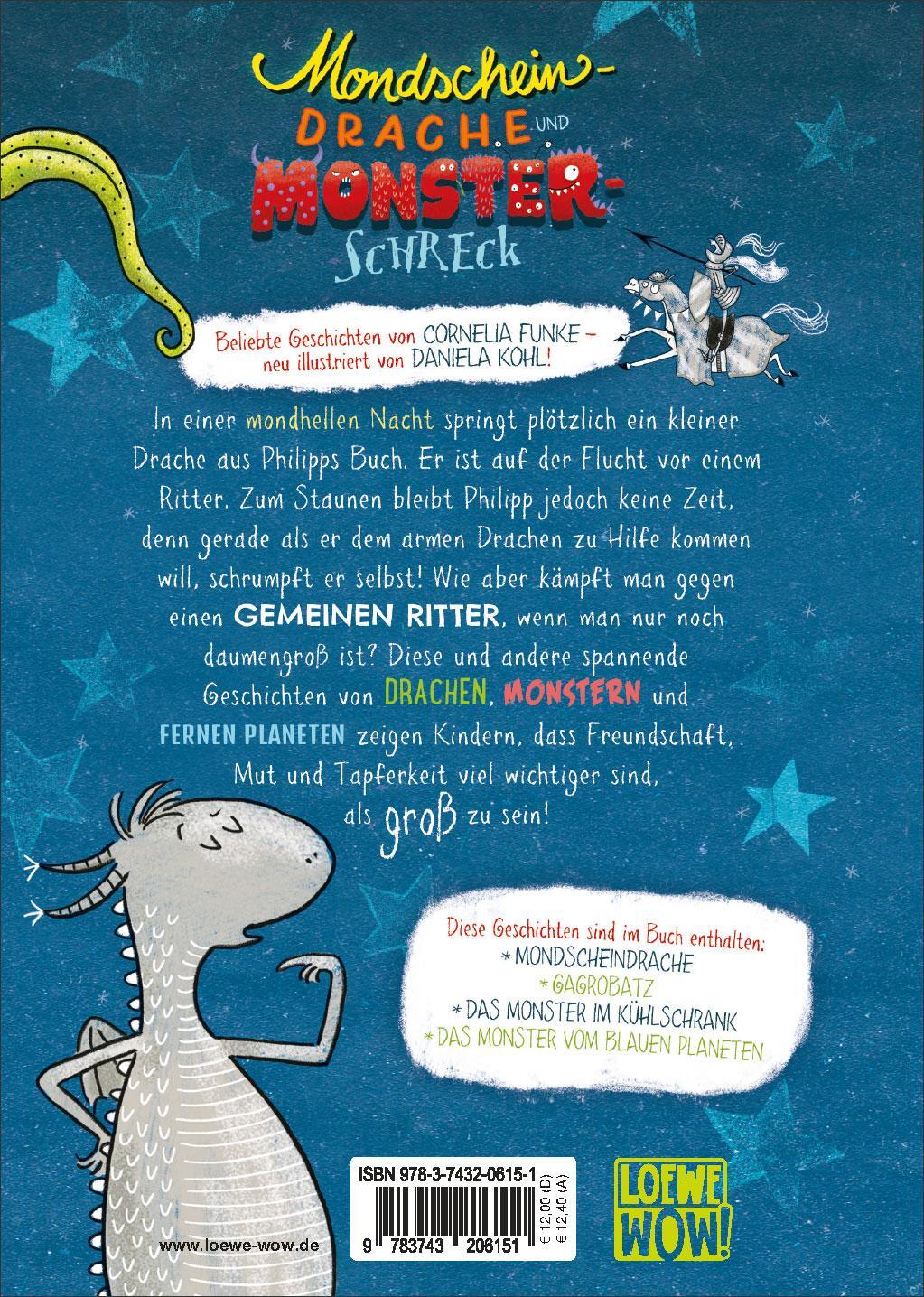 Rückseite: 9783743206151 | Mondscheindrache und Monsterschreck | Cornelia Funke | Buch | 128 S.