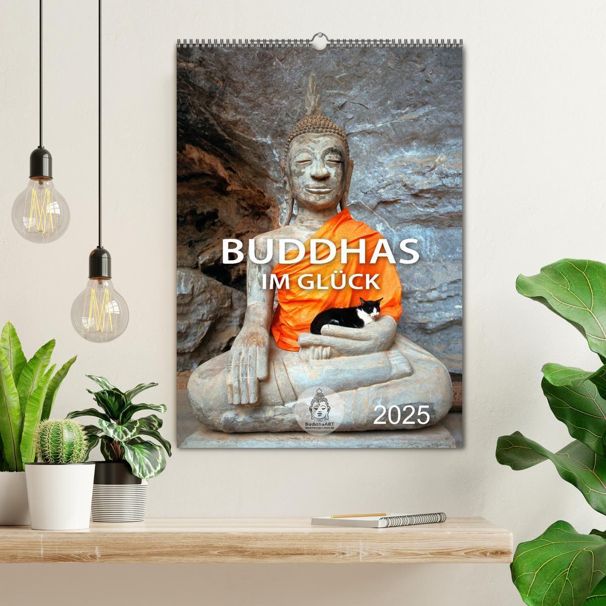 Bild: 9783435891511 | Buddhas im Glück (Wandkalender 2025 DIN A2 hoch), CALVENDO...