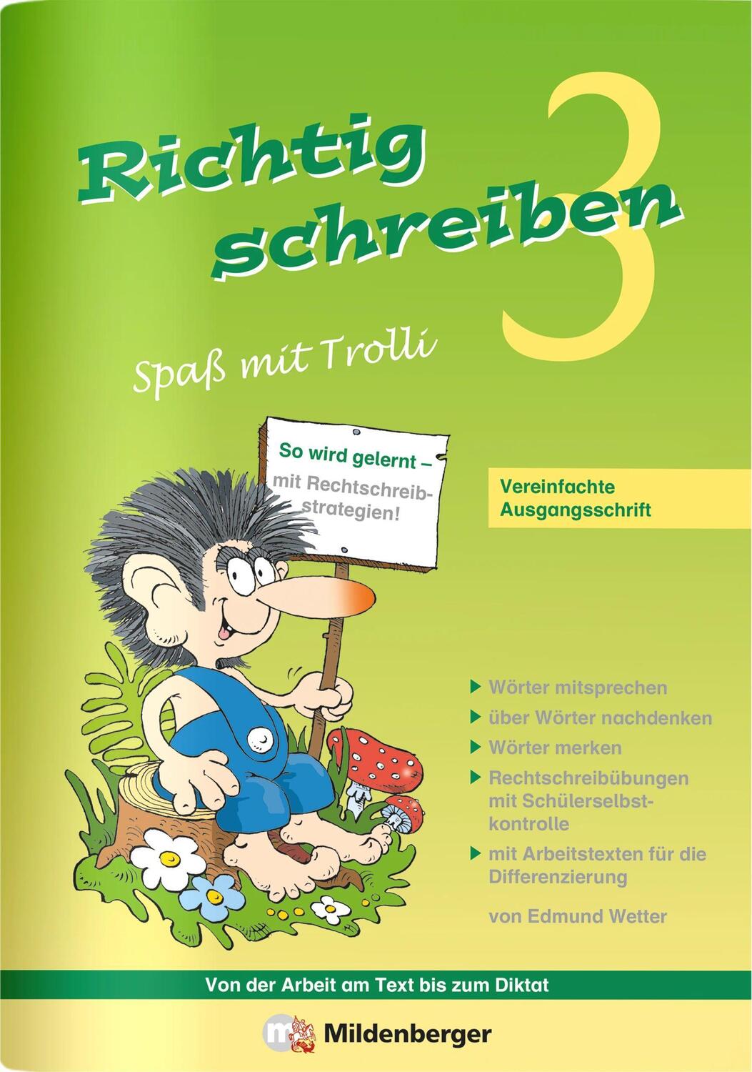 Cover: 9783619345106 | Richtig schreiben - Spaß mit Trolli, 3. Schuljahr | Edmund Wetter