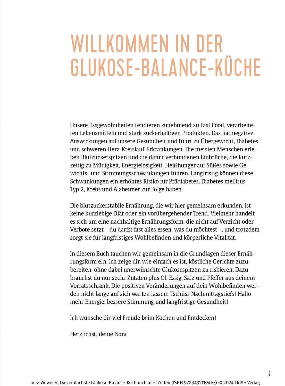 Bild: 9783432119465 | Das einfachste Glukose-Balance-Kochbuch aller Zeiten | Nora Weweler