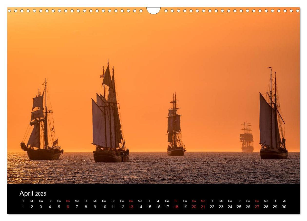 Bild: 9783435581436 | Windjammer auf der Ostsee im Abendlicht (Wandkalender 2025 DIN A3...