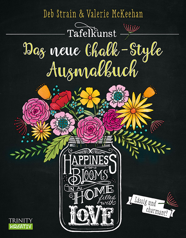 Cover: 9783955502164 | Tafelkunst. Das neue Chalk-Style-Ausmalbuch | Deb Strain (u. a.)