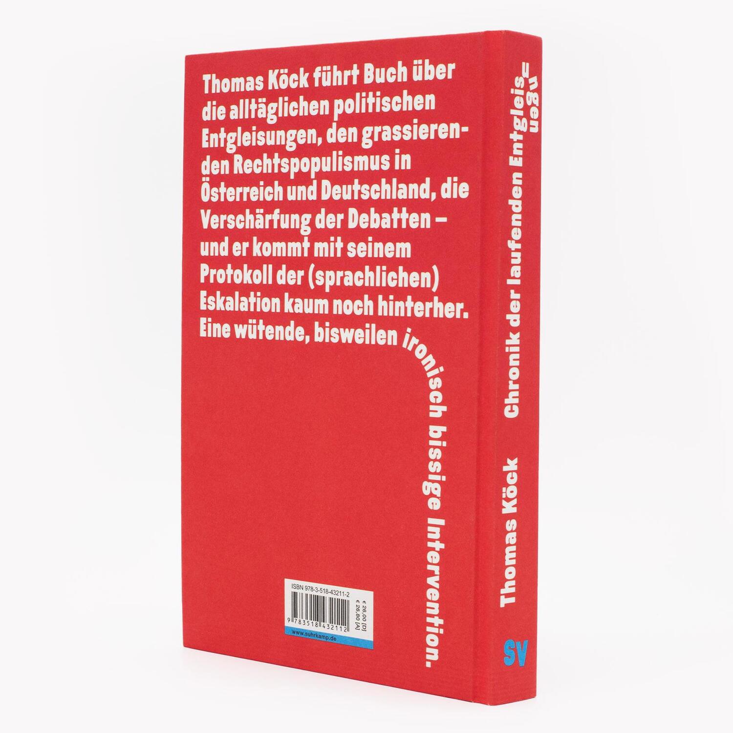 Bild: 9783518432112 | Chronik der laufenden Entgleisungen | Thomas Köck | Buch | 367 S.