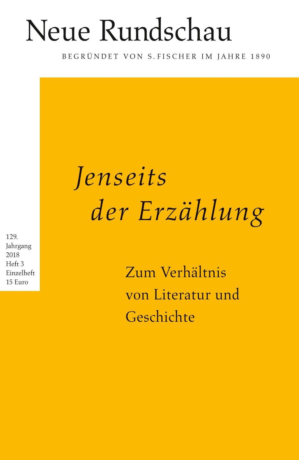 Cover: 9783108091156 | Neue Rundschau 2018/3 | Taschenbuch | 240 S. | Deutsch | 2018