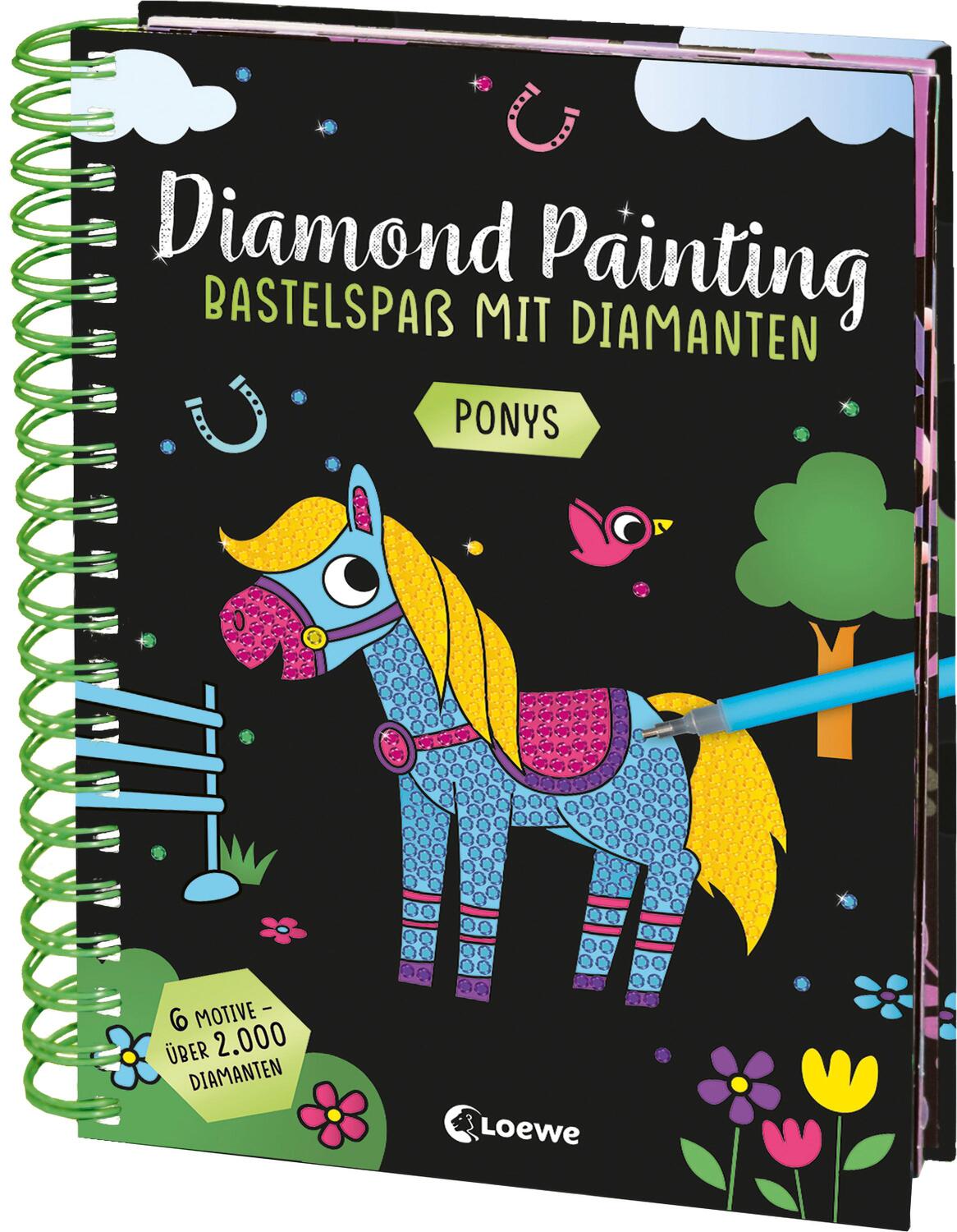 Cover: 9783743218079 | Diamond Painting - Bastelspaß mit Diamanten - Ponys | Loewe Kreativ