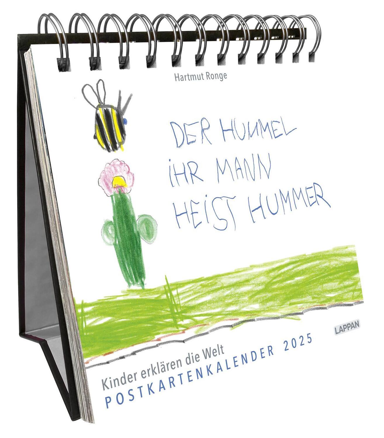 Cover: 9783830321200 | Der Hummel ihr Mann heist Hummer - Postkartenkalender 2025 | Ronge