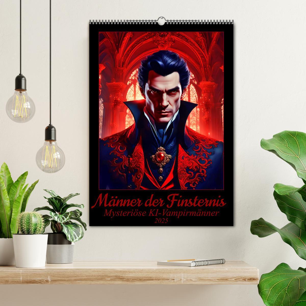 Bild: 9783383806223 | Männer der Finsternis - Mysteriöse KI-Vampirmänner (Wandkalender...